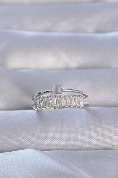 Inure Jewelry النحاس الفضي اللون الزركون حجر الرغيف الفرنسي نموذج الممر المائ...