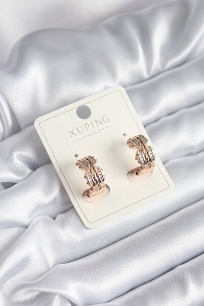 Inure Jewelry Xuping نموذج الزركون حجر هوب أقراط نسائية