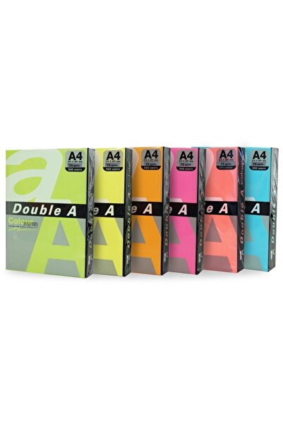 DOUBLE A Color paper for A4 copier, 75g/sqm, 500 sheets/ream, - 5 assorted ne...