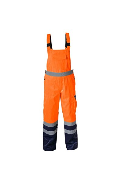 Lahti Pro Pantalon reflectorizant cu pieptar / portocaliu - l