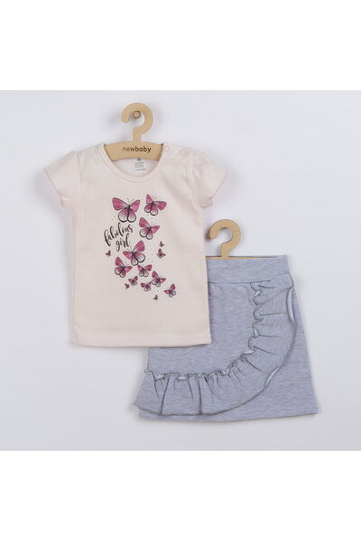 NEW BABY SHOP Tricou pentru bebeluși cu fustă New Baby Butterflies, mărimea 6...