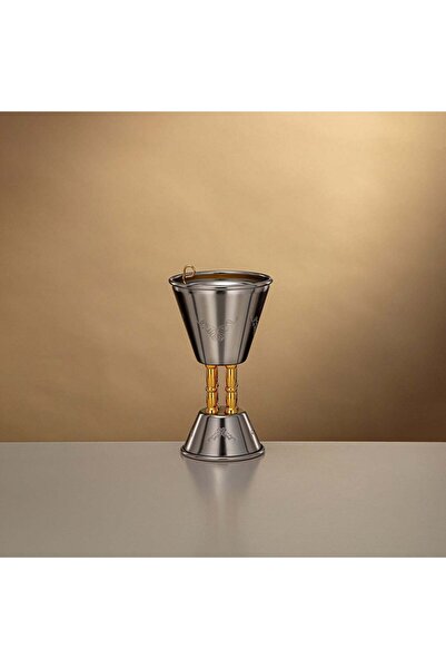 Almarjan 18 CM Incense Burner Matte Nickel & Gold