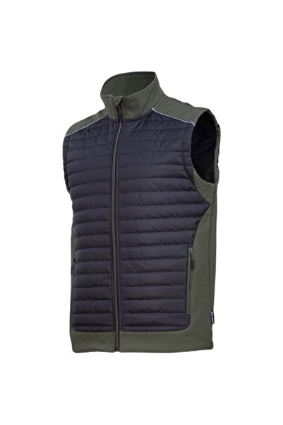 Lahti Pro Quilted vest / black-khaki - m