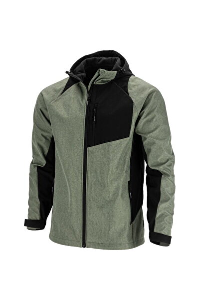 Lahti Pro STRETCH HOODED JACKET / GREY-GREEN - L