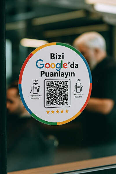 aktap nfc google yorum ve puanlama etiketi (sticker) 5 adet yani 5 tane sticker