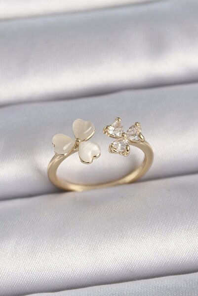 Inure Jewelry النحاس الذهب اللون قابل للتعديل الزركون حجر القلب الأبيض المينا...