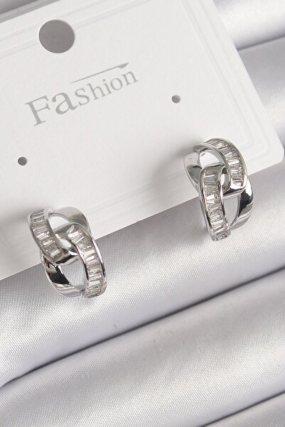 Inure Jewelry النحاس الفضة اللون الزركون حجر سلسلة نموذج أقراط نسائية