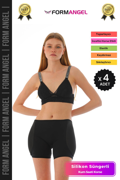 Carlburn # كورسيه سيليكون إسفنجي مملوء بالبازين، كورسيه على شكل الساعة الرملي...