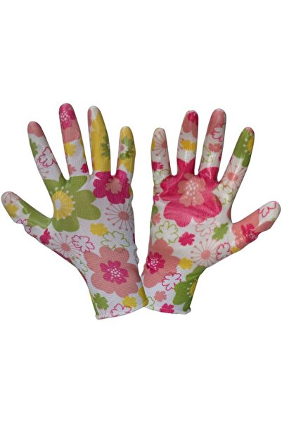 Lahti Pro MANUSA NITRIL CU MODEL FLORAL ROZ - 9