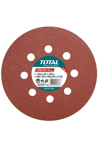 TOTAL - 125mm sandpaper disc -P80,P120