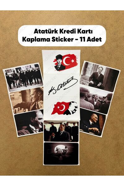 hdsticker 11 Adet Atatürk Kredi Kartı Banka Akbil Ulaşım Öğrenci Kart Kaplama...