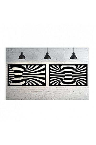 Vivatechnix Set 2 decoratiuni perete Krodesign Spiral, negru, 25 x 45 x 1.5 cm