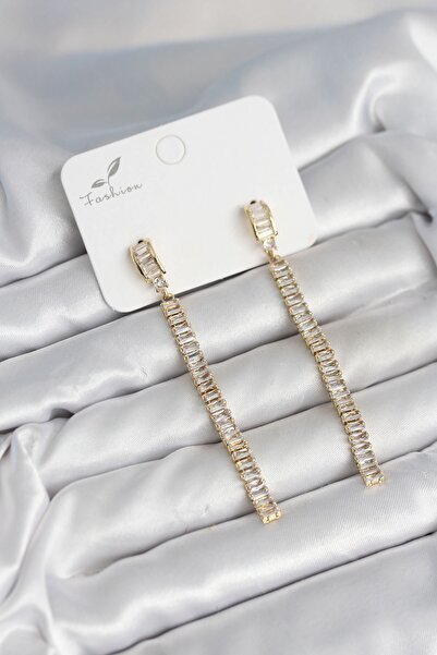 Inure Jewelry Waterway Baguette Brass Women's Earrings