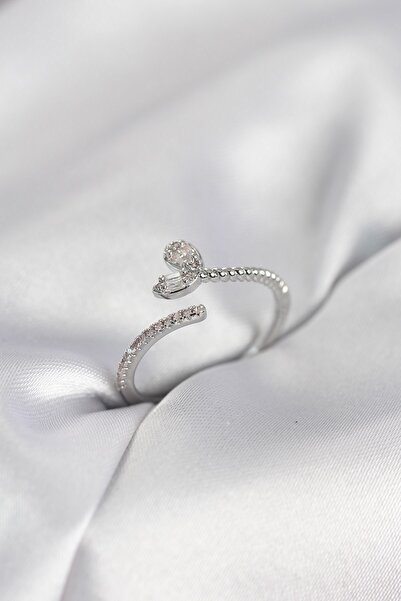 Inure Jewelry Silver Color Brass Tail Heart Model Women's Ring