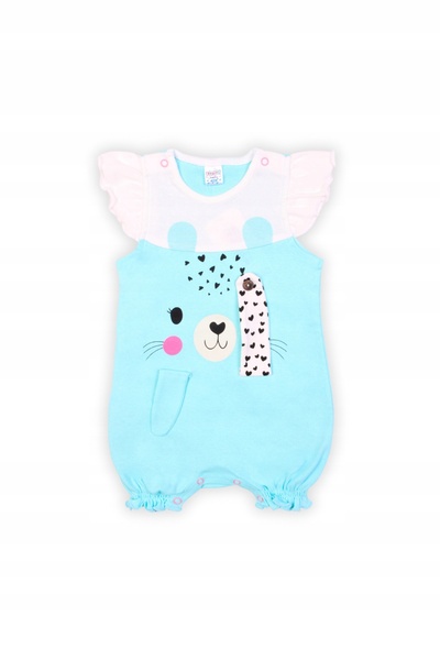 Mod Kids Modkids Blue Children's Jumpsuit, Cotton, 68, 3-6 Months, Shoulder S...