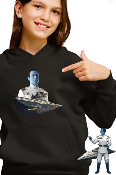 OEM Παιδική Φούτερ με Κουκούλα Thrawn Imperial Star Wars Destroyer Grand Admi...