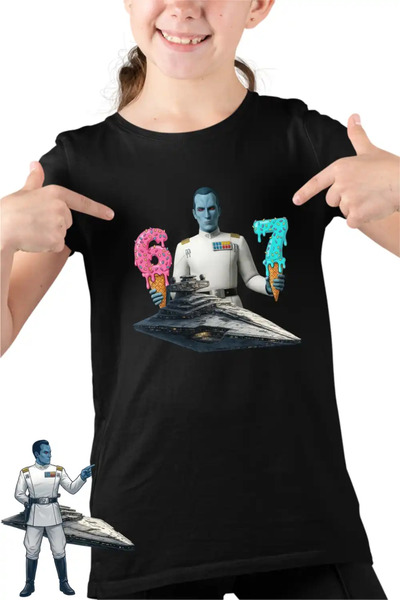 OEM Tricou Copii Fete Thrawn Six Seven Sase Sapte Star Wars Destroyer