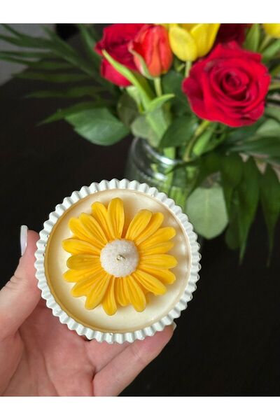 OEM Lumanare parfumata din soia, Yellow Ceramic Touch, CandlyON, handmade, Va...