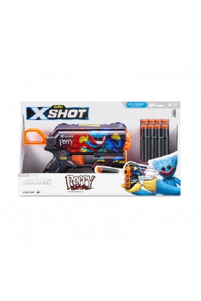 X-Shot Toy gun X&minus;Shot Skins Flux, 8 cartridges, Poppy Playtime&...