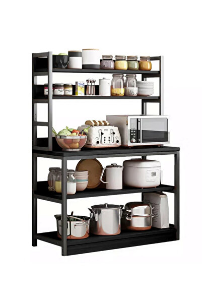 BASE Rafturi de bucătărie multifuncționale 120x35x158 cm NEGRE