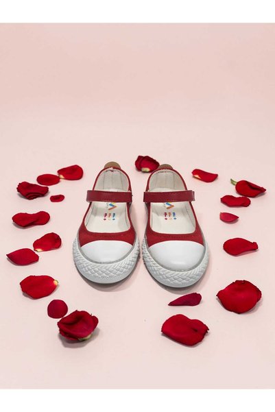 MOMYKİDS Girl's Canvas Velcro Ballerina Sneaker Shoes