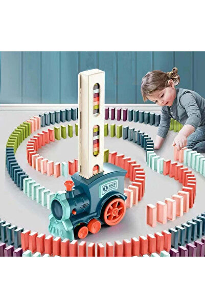 VISURON Trenul Domino Automat pentru Copii - Jucărie Interactivă și Atractivă