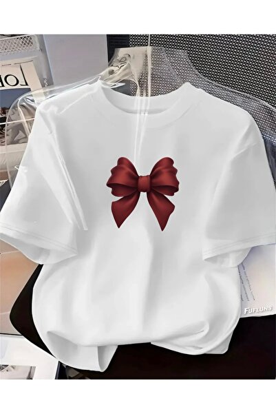 Marco Fresco Bordo Ribbon Printed Unisex Women'S/Men's Oversized Crewneck T-S...