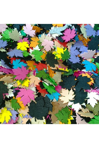 Forester Toys Meşe yaprağı keçeden çok renkli 6×6cm 50 Adet