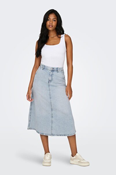 ONLY Onlmindy High Waist Relaxed Fit Denim Women's Skirt