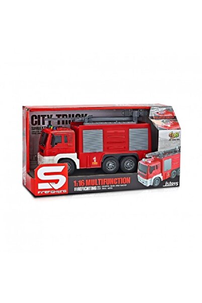 Noname Masina de pompieri cu furtun de apa, cu frictiune, lumini si s...