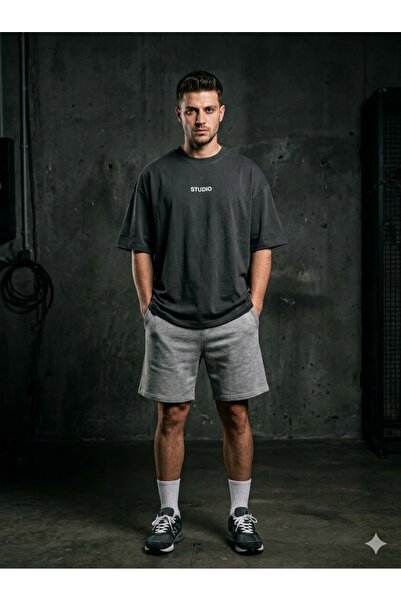 PERISENSE طقم تي شيرت وشورت رياضي للجنسين - طقم رياضي صيفي كبير الحجم، مجموعة...