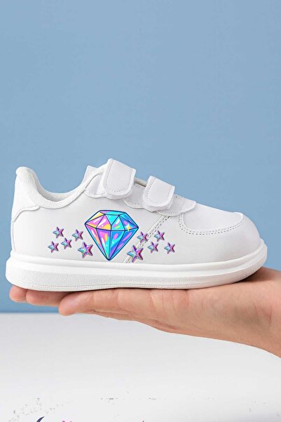 amazoondesing Pantofi sport pentru fete cu aspect Sweet Diamond cu imprimeu c...