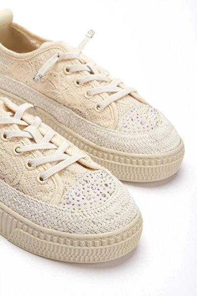 Lively Stylish Lacy Ten dantelă Stone, pantofi casual cu talpă confortabilă