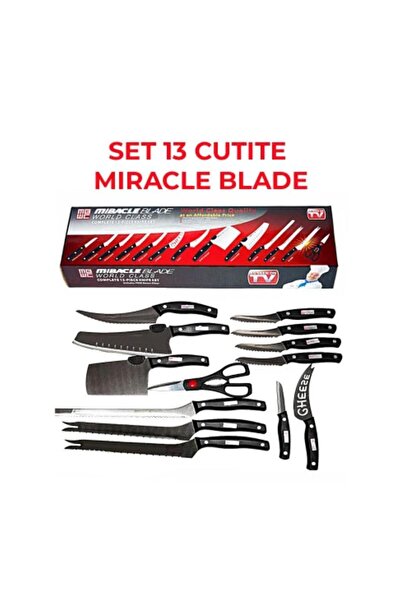 OEM Set of 13 Miracle Blade Kitchen Knives Stainless Steel and Riveted Handle...