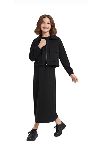 BEGONYA BEBECE KIDS Girl's Suit Transitional Jacket, Skirt, Three-Piece Set