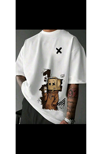 sor sign Men's casual crew neck short-sleeved t-shirt with cartoon print, sum...