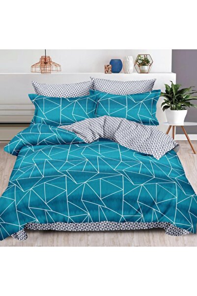 CumparaMisim Διπλό Λινό με Ελαστικό, λεπτό, 6 τεμάχια, μπλε, γκρι, ρίγες