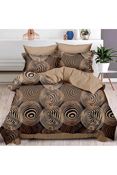 CumparaMisim Διπλό Λινό με Ελαστικό, λεπτό, 6 τεμάχια, καφέ, αφηρημένο