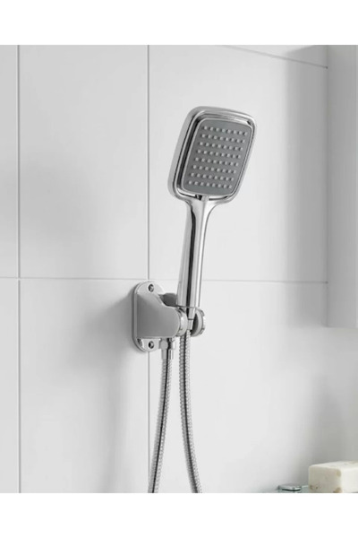 Kanonik Education Black Shower Set Handheld Shower Head Spiral Hose and Wall ...