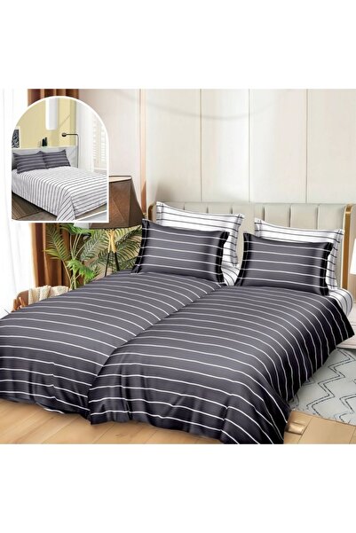 CumparaMisim Duvet Cover Set with 2 sheets for duvet, 7 pieces, Superior Sati...