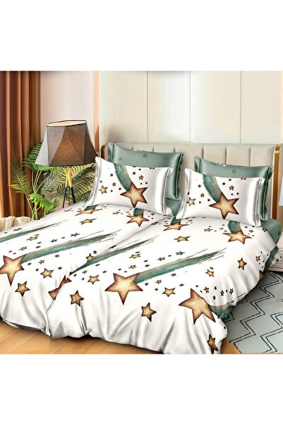 CumparaMisim Lenjerie de pat cu 2 cearsafuri pt. pilota, 7 piese, Bumbac Sati...