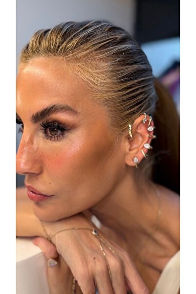 Rossetto Atelier İthal Puti Gold Earcuff