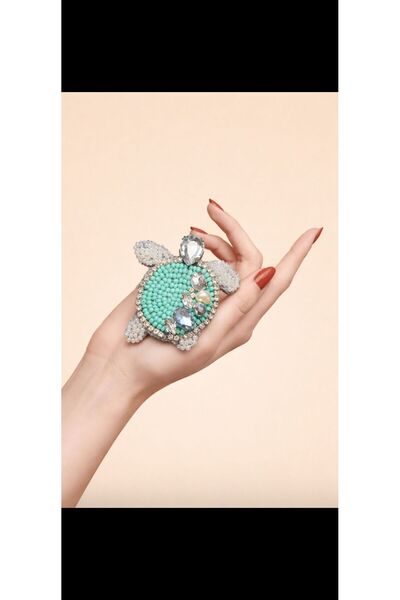 zamansız takı kaplumbaga broş