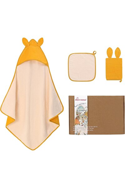 Amo Nenes Baby Hooded Towel Set 100% Cotton Super Soft and Absorbent