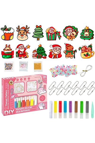 NO BRAND Set de pictură cu lipici cristalin pentru Crăciun, 12 piese