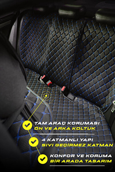 TORPEDO Elite Serisi Nefes Alabilir Oto Koltuk Koruma Kılıfı - Tam Set