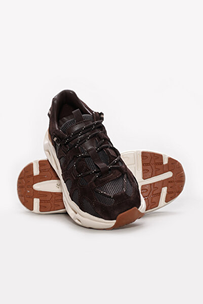 Ayakkabıhane Quality Genuine Leather Coffee Style Women's Sports Sneakers Sho...