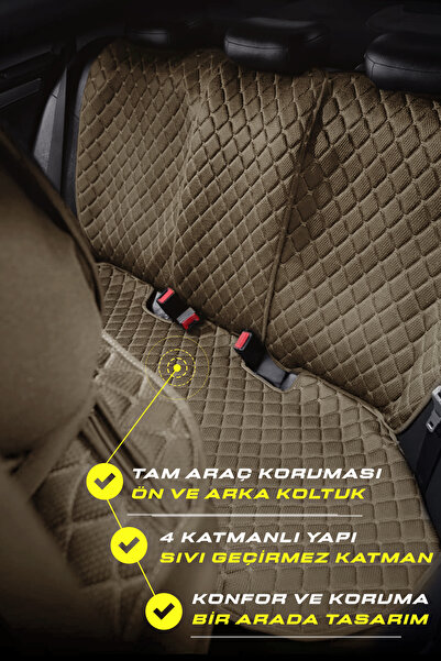 TORPEDO Elite Serisi Nefes Alabilir Oto Koltuk Koruma Kılıfı - Tam Set