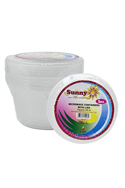Sunny وعاء ميكروويف مع غطاء، سعة 500 مل، 5 ثوانٍ