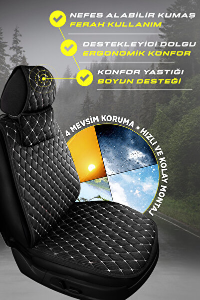 TORPEDO Elite Serisi Nefes Alabilir Oto Koltuk Koruma Kılıfı - Tam Set